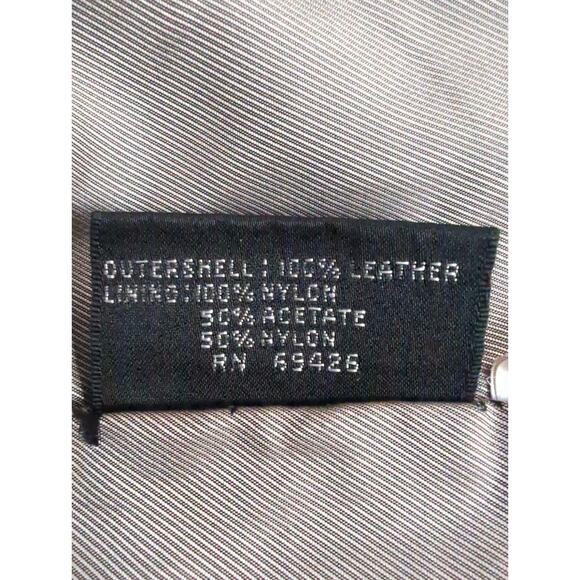 Wilsons Leather Black Tailored Button Up Leather Jacket Women Size L Lining flaw - Picture 7 of 12